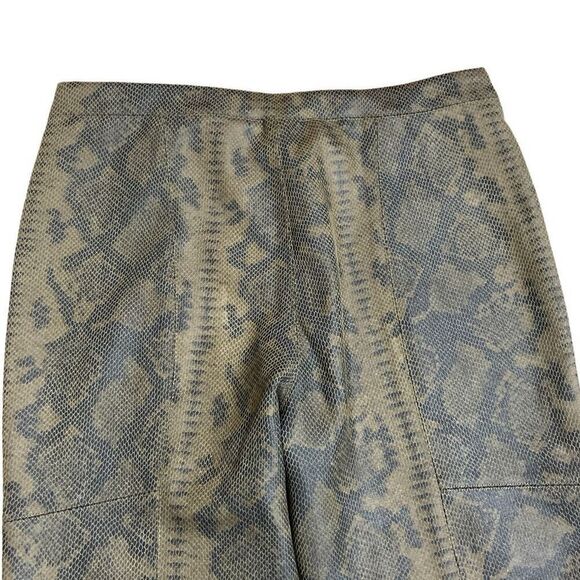 Philosophy L Brown Snakeskin Vegan Leather Stretch Pants Leggings Going Out NWT - Picture 4 of 8